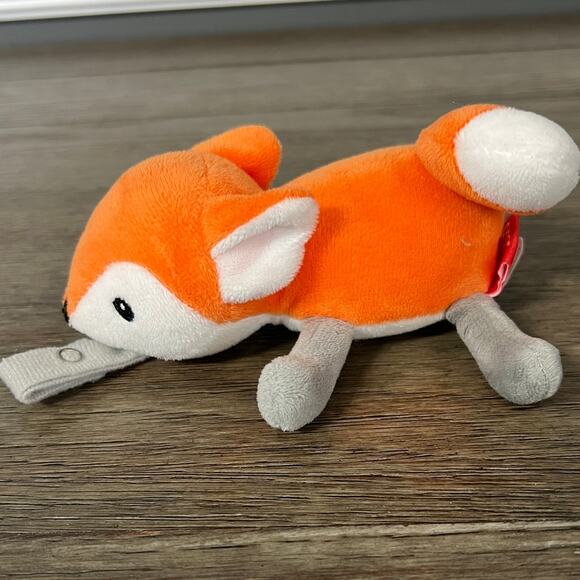 Nuby Snuggleez Fox Plush Pacifinder (Pacifier Holder) Plush - Picture 2 of 4